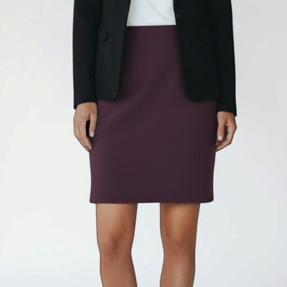 Amanda + Chelsea Womens 10P NWT Bordeaux Stretch Career Mini Skirt Professional